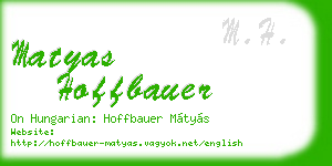 matyas hoffbauer business card